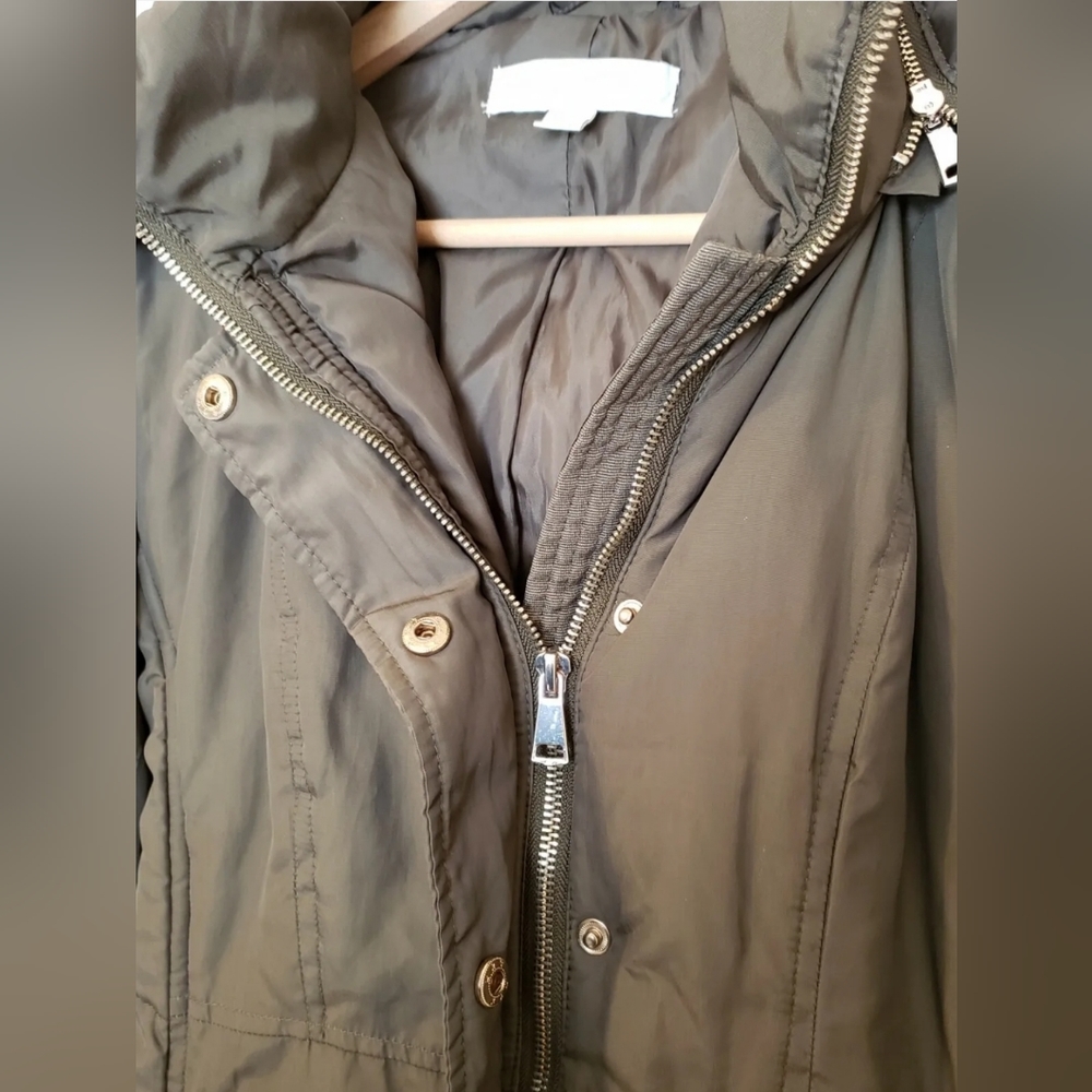 ❤️ New York & Company Faux-Fur Trim Puffer Jacket Size XS - BROWN ❤️ - Picture 3 of 12